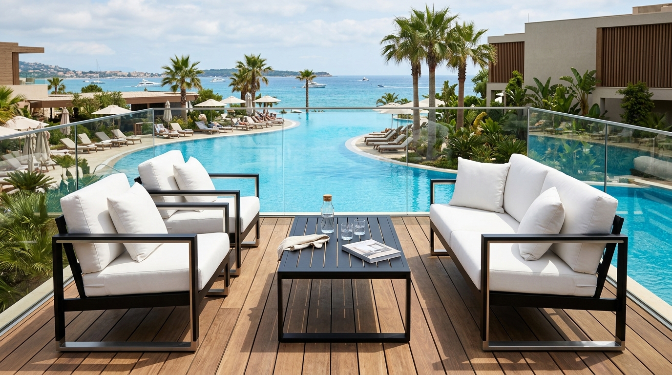 MCR Powder Coated Outdoor Furniture Set in Aluminium & SS