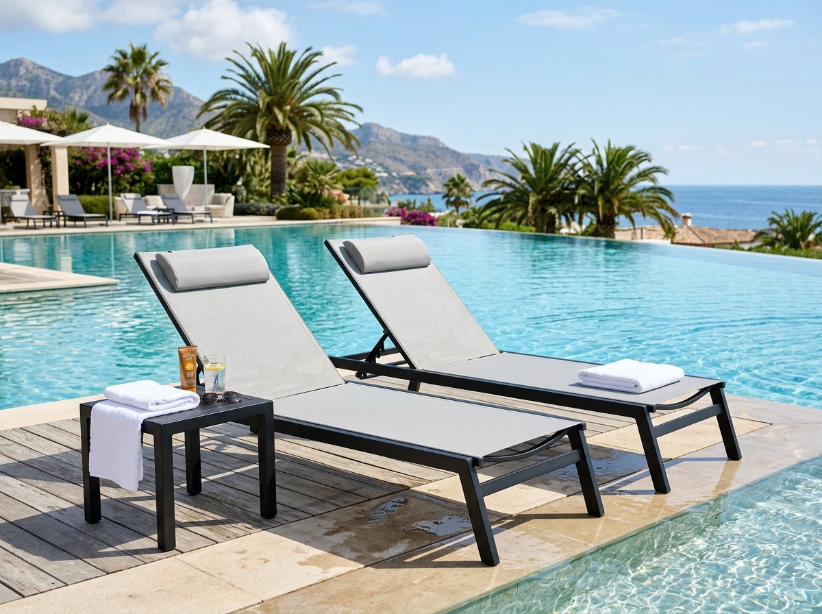 MCR Marine SS 316 & Aluminium Poolside Sun Loungers
