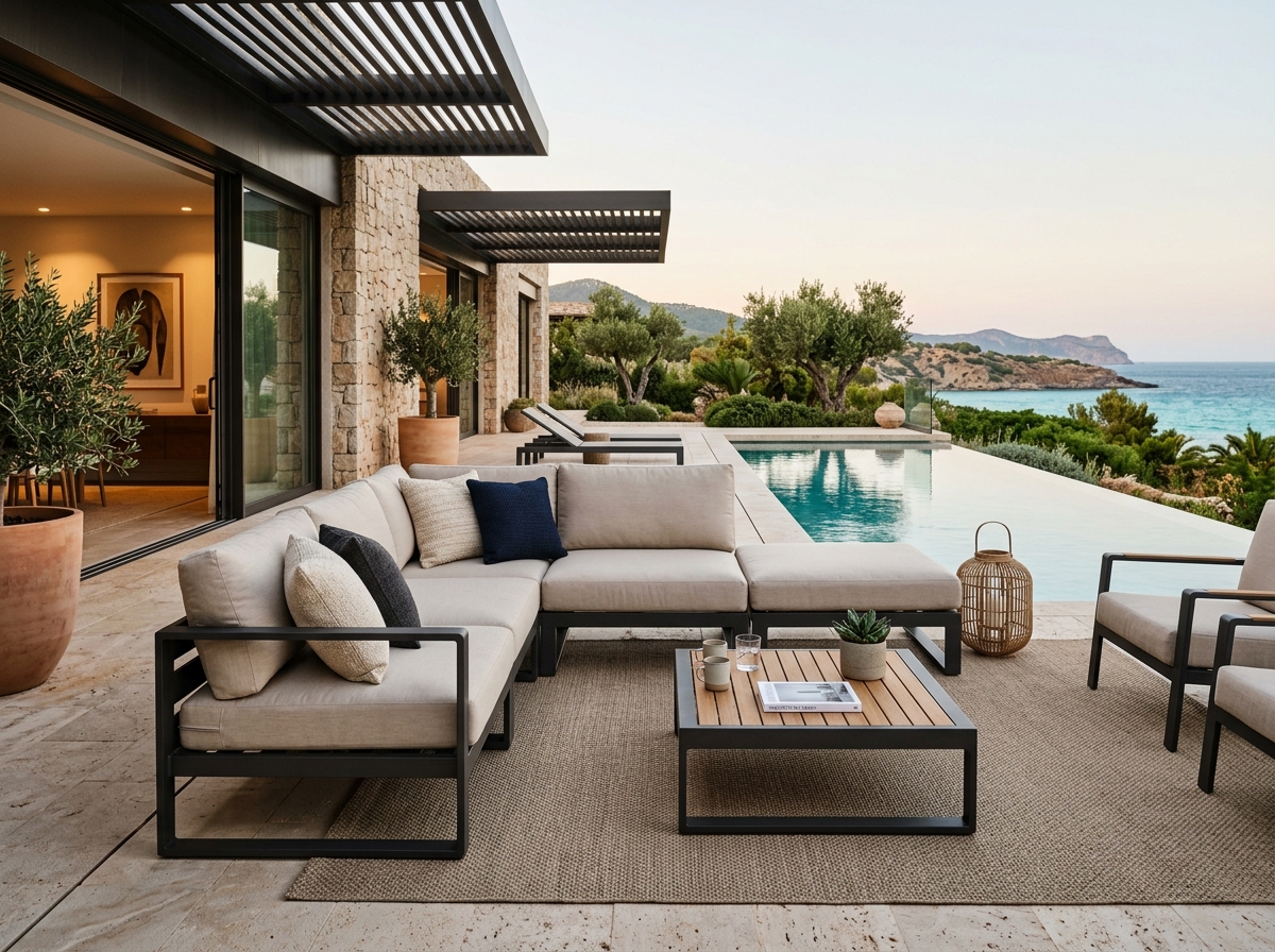 MCR Modular Outdoor Sectional Sofa in SS & Aluminium